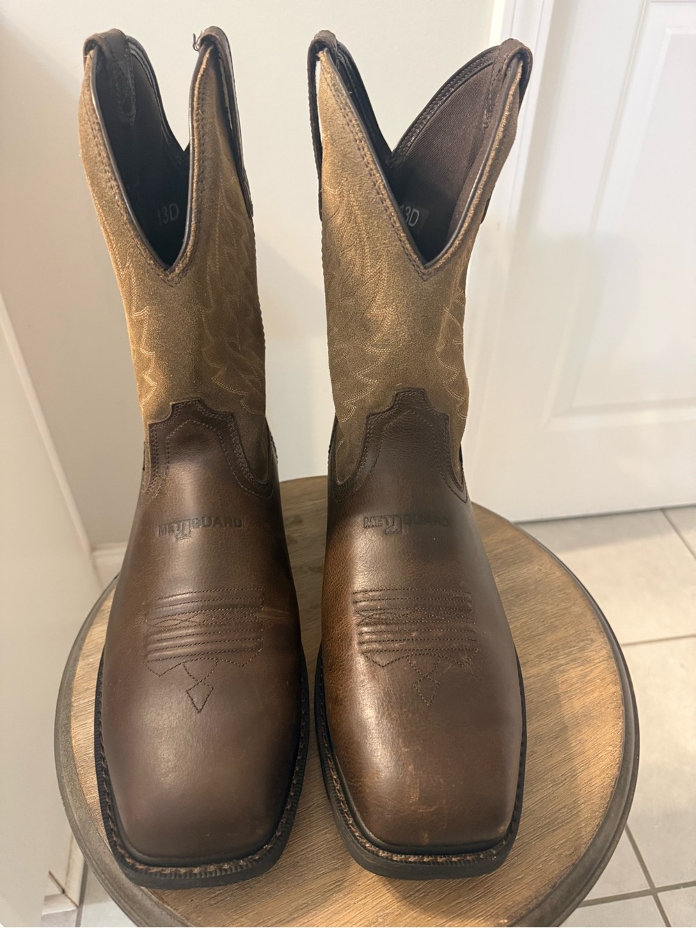 Ariat Brown Steel Toe Western Work Boots - Picture 6 of 9